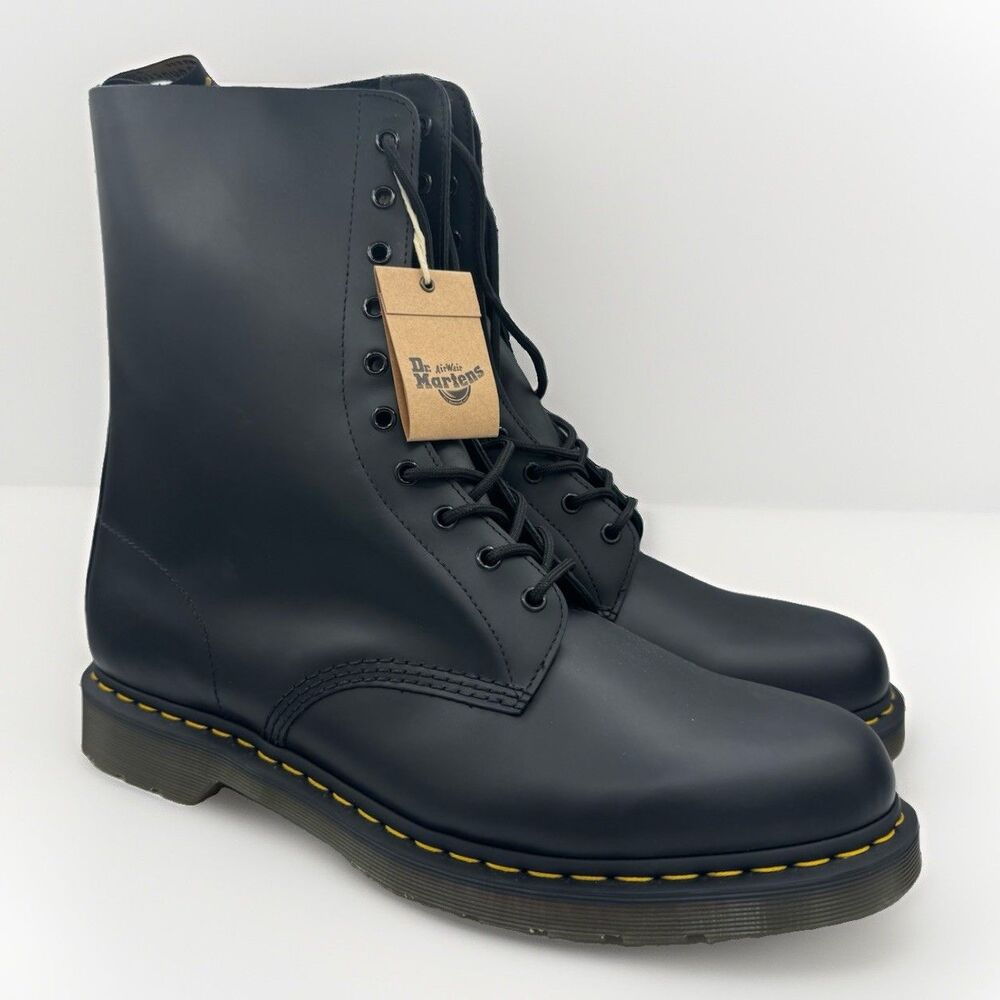 Dr. Martens 1460 Smooth Leather Lace Up Boot Smooth Black Men’s Size 16
